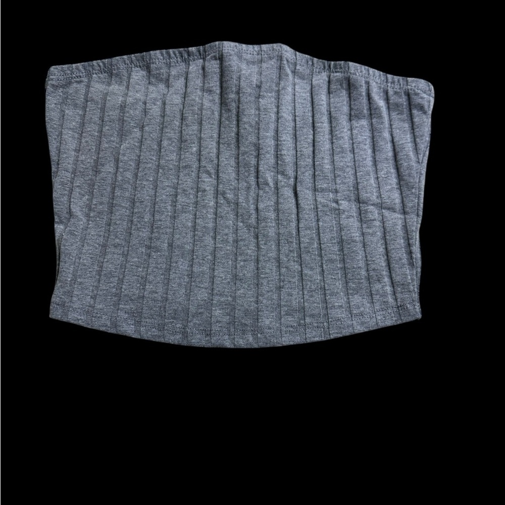 Bozzolo Charcoal Ribbed Top